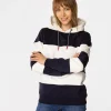 Bluza damska oversize z kapturem SADIE 4567 STRIPES