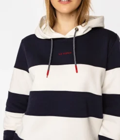 Bluza damska oversize z kapturem SADIE 4567 STRIPES