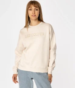 Bluza damska z haftowanym napisem SELINA 4582 WHITE ALYSSUM