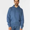 Bluza męska z kapturem i napisami ARIUS 4325 CORONET BLUE