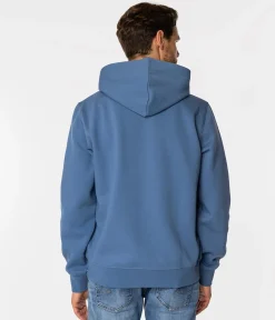 Bluza męska z kapturem i napisami ARIUS 4325 CORONET BLUE