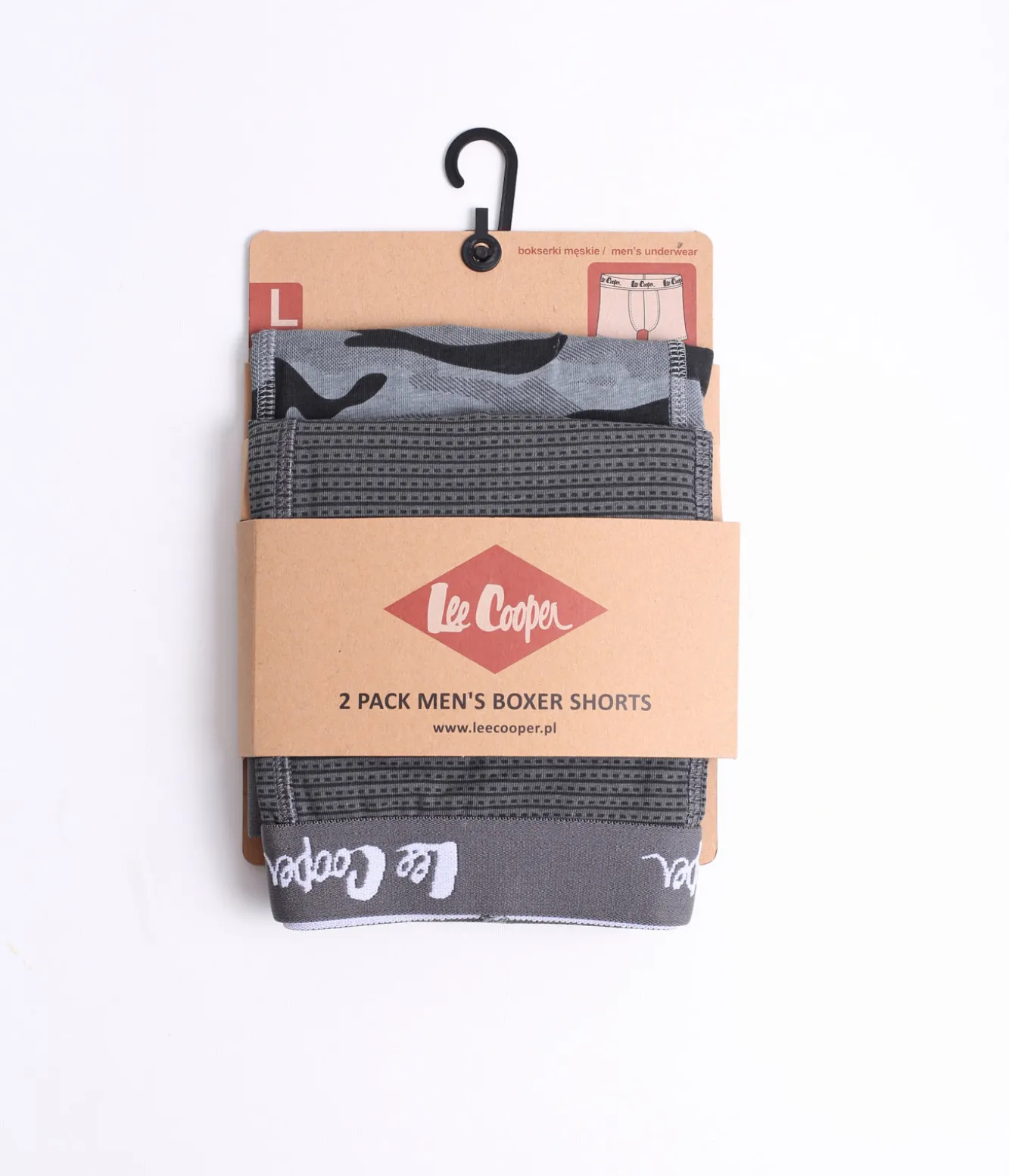 Bokserki 2-pak DUOBOX 9539 GREY BLACK