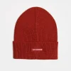 Czapka zimowa męska z wełną merino 5052 RED OCHRE