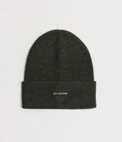 Czapka zimowa męska z wełną merino 5052 KHAKI