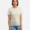 Dopasowany t-shirt w paski TELMA ORGANIC MUSKMELON