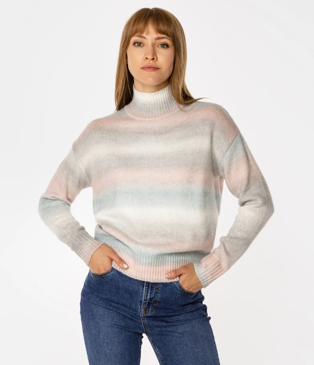 Golf damski ELIANA 2051 LIGHT BLUE