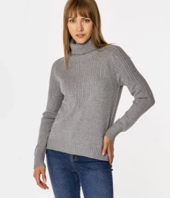 Golf damski z wiskozą MAYA 5050 GREY MELANGE