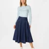 Jeansowa rozkloszowana spódnica NEMA 3084 BLUE BLACK