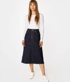 Jeansowa spódnica EDNA 2459 BLUE BLACK