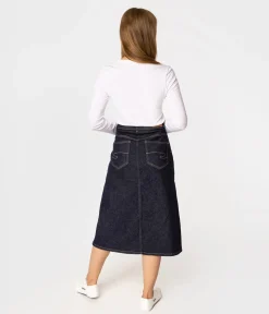 Jeansowa spódnica EDNA 2459 BLUE BLACK