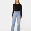 Jeansy damskie baggy POLLY 0170 LIGHT BRUSHED USED