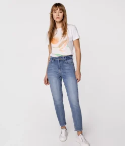 Jeansy damskie mom jeans MATEA 9840 BRUSHED USED
