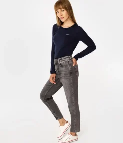 Jeansy damskie mom jeans MATEA 9840 GREY USED