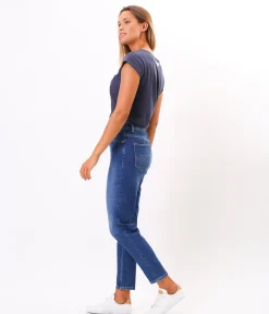 Jeansy damskie mom jeans MATEA 2417 DARK USED