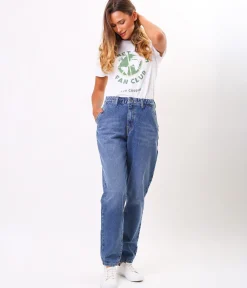 Jeansy damskie mom jeans CLARINE 1720 BRUSHED USED