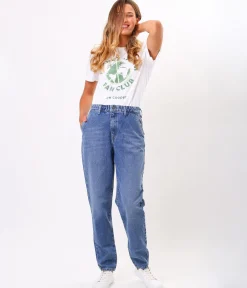 Jeansy damskie mom jeans CLARINE 1720 BRUSHED USED