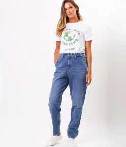 Jeansy damskie mom jeans CLARINE 1720 BRUSHED USED