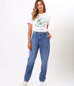 Jeansy damskie mom jeans CLARINE 1720 BRUSHED USED