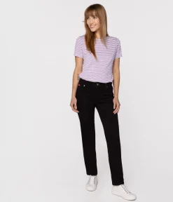 Jeansy damskie regular KIM 8151 BLACK BLACK