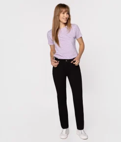 Jeansy damskie regular KIM 8151 BLACK BLACK