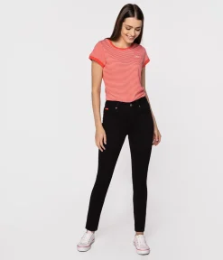 Jeansy damskie skinny SCARLET 8151 BLACK BLACK