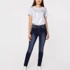 Jeansy damskie skinny SCARLET 2519 DARK USED