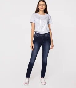 Jeansy damskie skinny SCARLET 2519 DARK USED
