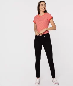 Jeansy damskie skinny SCARLET 8151 BLACK BLACK