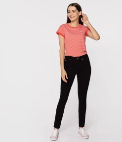 Jeansy damskie skinny SCARLET 8151 BLACK BLACK
