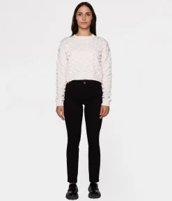 Jeansy damskie slim LC135 8151 BLACK