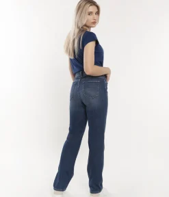 Jeansy damskie straight PARIS 1054 DARK RUSHED