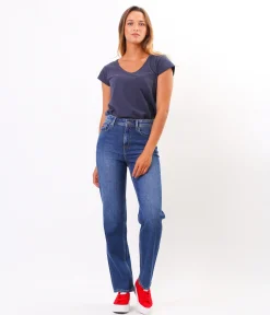 Jeansy damskie straight PARIS+ 1054 DARK BRUSHED