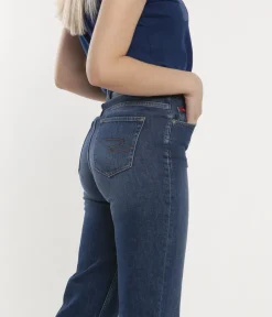 Jeansy damskie straight PARIS 1054 DARK RUSHED