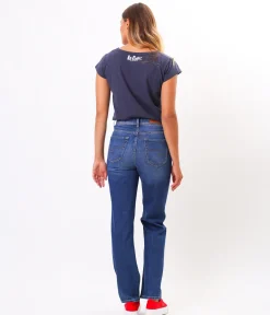 Jeansy damskie straight PARIS+ 1054 DARK BRUSHED