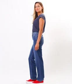 Jeansy damskie straight PARIS+ 1054 DARK BRUSHED