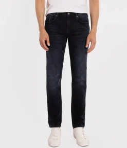 Jeansy męskie comfort slim DENZEL 2701 BLUE BLACK USED