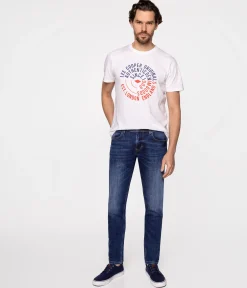 Jeansy męskie comfort slim DENZEL 2287 DARK USED