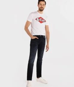 Jeansy męskie comfort slim DENZEL 2701 BLUE BLACK USED