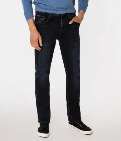 Jeansy męskie straight HARRY 2540 BLUE BLACK USED
