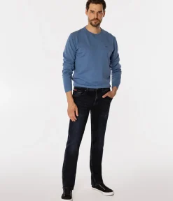 Jeansy męskie straight HARRY 2540 BLUE BLACK USED