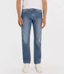 Jeansy męskie tapered LC7504 1533 LIGHT USED
