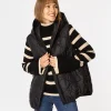Kamizelka damska oversize z kapturem IDA 8912 BLACK