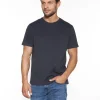 Klasyczny t-shirt z drobnym logo OBUTCH 3875 NAVY