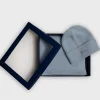 Komplet z kaszmirem czapka zimowa damska i szalik 9011 LIGHT BLUE