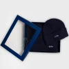 Komplet z kaszmirem unisex czapka zimowa i szalik 9011 NAVY