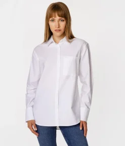 Koszula damska oversize LENA OXFORD WHITE