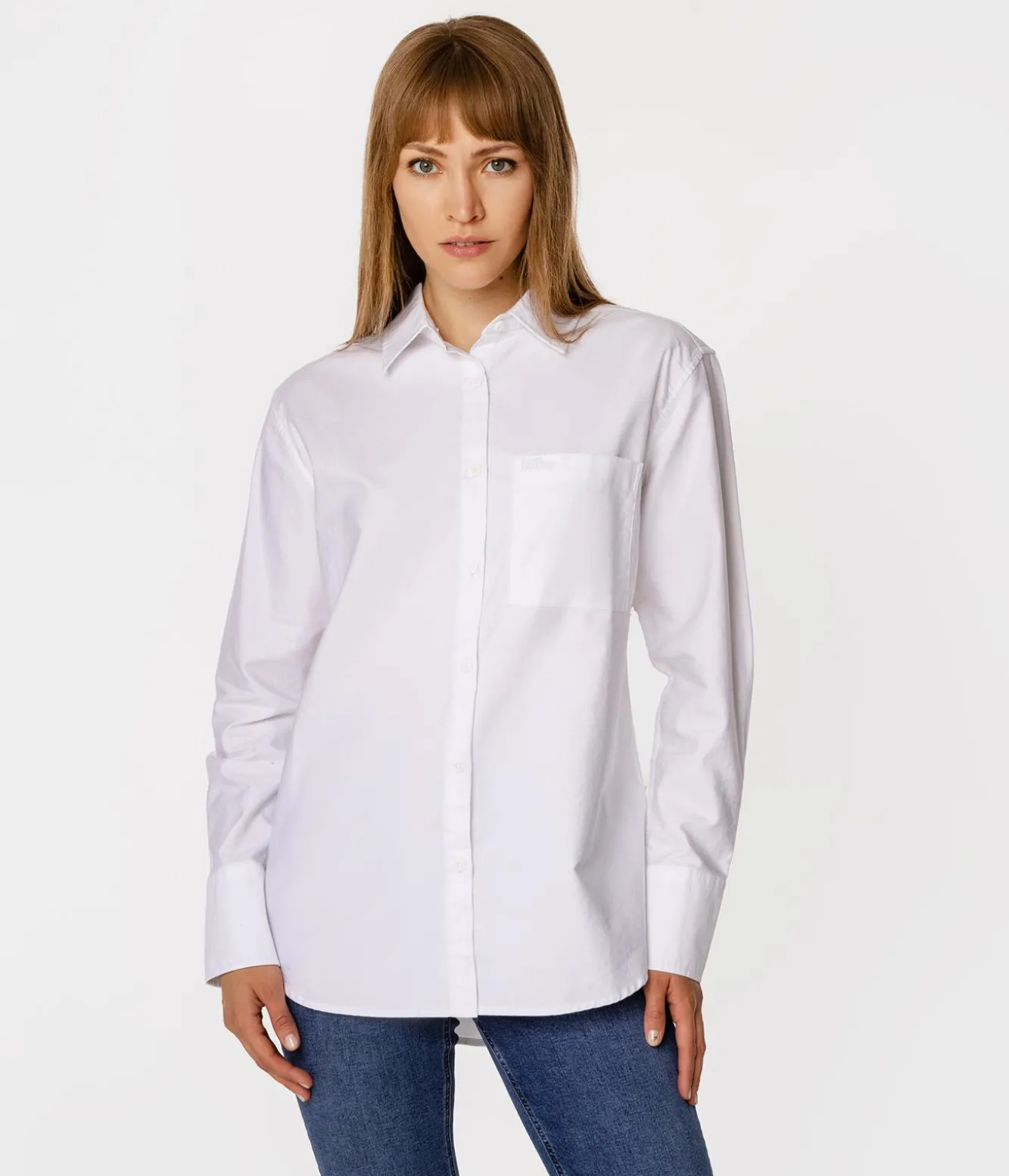 Koszula damska oversize LENA OXFORD WHITE