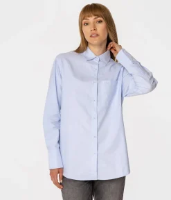 Koszula damska oversize LENA OXFORD BLUE