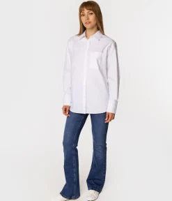 Koszula damska oversize LENA OXFORD WHITE
