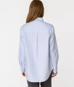Koszula damska oversize LENA OXFORD BLUE